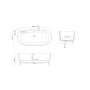 Oltens Holma PureSurface wanna przyścienna 160x75 cm kaszmir połysk 12300400 zdj.2