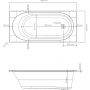 Zestaw Oltens Lykke wanna prostokątna 150x70 z kompletem odpływowo-przelewowym Oster (10009000, 03001100) zdj.3