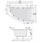 Wanna dwuosobowa asymetryczna prawa 175 x 120 cm z hydromasażem EFFECTS Standard Poolspa Aquamarina PHAJ710KELC0000 zdj.4