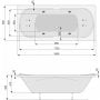 Wanna prostokątna 180 x 80 cm + nogi Poolspa Gemini PWPD910ZN000000 zdj.3