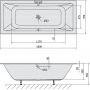 Polysan Krysta Slim wanna prostokątna 180x70 cm biała 72906S zdj.2