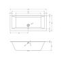 Riho Lugo wanna prostokątna 180x80 cm biała B159001005 zdj.2