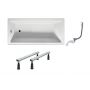 Zestaw Riho Lusso Plus wanna prostokątna 170x80 cm z kompletem odpływowo-przelewowym Oltens Oster i nogami (BA12, 03001100, 01U) zdj.1