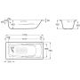 Roca Swing Plus wanna prostokątna 170x75 cm z uchwytami biała A236755000 zdj.2