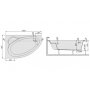 Wanna asymetryczna lewa 85 x 150 cm WAL/EKOPLUS+ST18 Sanplast Eko Plus 610-131-0250-10-000 zdj.2