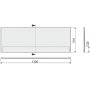 Sanplast Free Line obudowa do wanny 130 cm OWP/FREE130 czołowa biała 620-040-2020-01-000 zdj.2