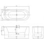 Villeroy & Boch Loop & Friends Oval Duo wanna wolnostojąca 180x80 cm owalna Weiss Alpin UBA180LFO7PDV-01 zdj.2