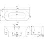 Villeroy & Boch Loop & Friends Oval wanna wolnostojąca przyścienna 180x80 cm Weiss Alpin UBA180LOF9CS00V-01 zdj.2