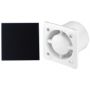 Awenta System+ Silent 100 wentylator ścienno-sufitowy z panelem ozdobnym biały/czarny mat (KWS100, PTGB100M) zdj.1