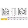 Zestaw Awenta System+ Silent 100H wentylator ścienno-sufitowy z panelem ozdobnym czarny/czarny połysk (KWS100CZ, PTCB100P) zdj.3