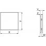 Awenta Trax panel ozdobny szklany z ramką System+ biały mat (RWO100, PTG100) zdj.5