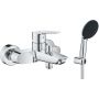 Grohe Start bateria wannowo-prysznicowa ścienna z zestawem prysznicowym Vitalio Start 110 chrom (24206002, 27950001) zdj.1