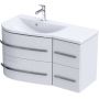 Zestaw Oristo Opal umywalka z szafką 90 cm lewy biały/połysk (OR30SD4S901L, UMEOP9092L) zdj.1