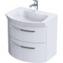 Zestaw Oristo Flow umywalka z szafką 65 cm biały/połysk (OR38SD2S651, UMEFL6592) zdj.1