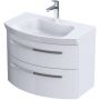 Zestaw Oristo Flow umywalka z szafką 80 cm biały/połysk (OR38SD2S801, UMEFL8092) zdj.1