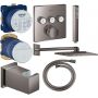 Grohe Grohtherm SmartControl zestaw prysznicowy podtynkowy termostatyczny z deszczownicą hard graphite (35600000, 26483000, 29126A00, 26370A00, 28362A00, 26479A00, 27888A00) zdj.1