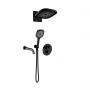 Oltens Katla zestaw bateria wannowo-prysznicowa podtynkowa z deszczownicą Vann (S) i słuchawką 3-funkcyjną Havis EasyClick (S) czarny mat 36066300 zdj.1