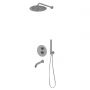 Zestaw Oltens Katla bateria podtynkowa termostatyczna z wylewką wannową Molle z deszczownicą 30 cm Vindel i kompletem prysznicowym Ume grafit 36611400 zdj.1