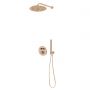 Zestaw Oltens Onega bateria podtynkowa termostatyczna z deszczownicą 30 cm Vindel i kompletem prysznicowym Ume miedź szczotkowana 36617610 zdj.1