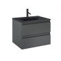 Zestaw Oltens Vernal umywalka z szafką 60 cm czarny mat/grafit mat 68036400 zdj.1