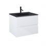Zestaw Oltens Vernal umywalka z szafką 60 cm czarny mat/biały połysk 68036000 zdj.1