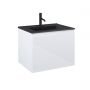 Zestaw Oltens Vernal umywalka z szafką 60 cm czarny mat/biały połysk 68013000 zdj.1