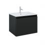 Zestaw Oltens Vernal umywalka z szafką 60 cm biały połysk/czarny mat 68012300 zdj.1