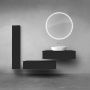 Oltens Vernal zestaw szafek podumywalkowych z blatem 2x100 cm i szafką boczną 35 cm czarny mat 68697300 zdj.1
