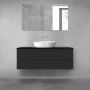 Zestaw Oltens Vernal szafka 120 cm podumywalkowa wisząca z blatem Tera czarny mat/czarny marmur 68729300 zdj.1