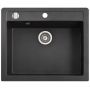 Berg Unit zlewozmywak granitowy 59x50 cm wpuszczany czarny BRG2104 zdj.1