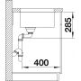 Blanco Solis 450-U komora podwieszana 49x44 cm stal szczotkowana 526120 zdj.3