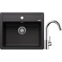 Blanco Legra 6 zlewozmywak 58,5x50 cm z Silgranit antracyt z Blanco Mida bateria kuchenna stojąca chrom (523332 ; 517742) zdj.1