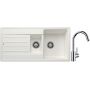 Blanco Legra 6 S zlewozmywak 100x50 cm z Silgranit biały z Blanco Mida bateria kuchenna stojąca chrom (522209;517742) zdj.1