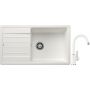 Blanco Legra XL 6 S zlewozmywak 86x50 cm z Silgranit biały z Blanco Mida bateria kuchenna stojąca Silgranit biały/chrom (523328;519418) zdj.1