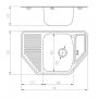Zlewozmywak stalowy 1-komorowy stal dekor Deante Fiesta ZMS 3613 zdj.2