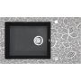 Deante Capella zlewozmywak szklano-granitowy 86x50 cm grafitowy metalik/natural ZSCGN2C zdj.1