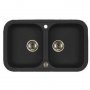 Zlewozmywak granitowy 2-komorowy grafitowy Deante Teta ZUW 2203 zdj.1