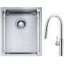Franke Box BXX 210/110-34 zlewozmywak 38x45 cm stalowy z baterią kuchenną Pescara L Slide-In chrom (1270453653, 1150538940) zdj.1