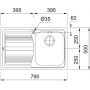 Franke Logica Line LLX 611-79 zlewozmywak stalowy 79x50 cm stal 101.0085.773 zdj.2