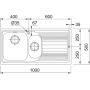 Franke Logica LLX 651-100 zlewozmywak stalowy 100x50 cm stal 101.0085.810 zdj.2