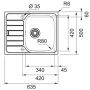 Franke Spark zlewozmywak stalowy 63,5x50 cm stal 101.0607.953 zdj.2