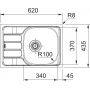 Franke Spark SKL 611-62/44 zlewozmywak 62x43,5 cm stal szlachetna len 101.0712.228 zdj.2