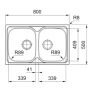 Franke Spark zlewozmywak stalowy 80x50 cm stal 101.0712.234 zdj.2