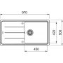Franke Basis zlewozmywak granitowy 97x50 cm czarny 114.0693.556 zdj.2