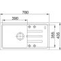 Franke Bliss zlewozmywak granitowy 78x43,5 cm czarny 114.0693.559 zdj.2