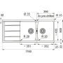 Franke Centro CNG 621-116 zlewozmywak granitowy 116x50 cm beżowy 114.0710.231 zdj.2