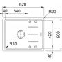 Franke Basis zlewozmywak granitowy 62x50 cm szary 114.0716.316 zdj.2