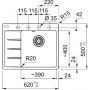 Franke Centro CNG 611-62 TL LHD zlewozmywak granitowy 62x50 cm łupkowy szary 114.0716.330 zdj.2