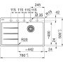 Franke Centro CNG 611-78 TL LHD zlewozmywak granitowy 78x50 cm łupkowy szary 114.0716.332 zdj.2