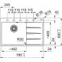 Franke Centro CNG 611-78 TL RHD zlewozmywak granitowy 78x50 cm łupkowy szary 114.0716.333 zdj.2